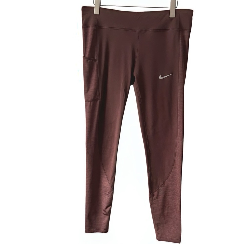 Nike Brown Leggings with Side Pocket size Large